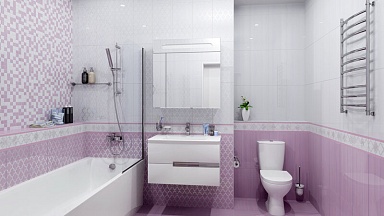 Laparet Бордюр стеклянный лиловый 2х50