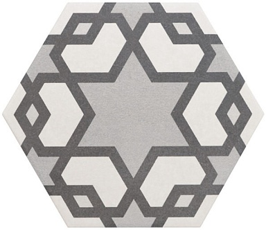 Декор Equipe 21357 Hexatile Harmony B&W 17,5x20