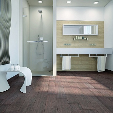 Керамогранит Casalgrande Padana 4130091 Newood Black Naturale 15x90
