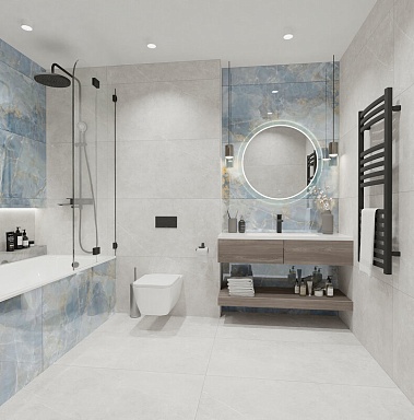 Керамогранит Global Tile GT1206010712PR Favorito Синий 60x120