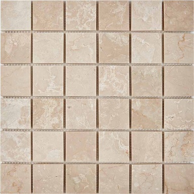 Мозаика Pixmosaic PIX233 Cream marfil из мрамора полированная 48x48 305х305x6