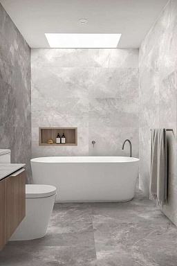 Керамогранит Global Tile GT120608506MCR Twist Светло-серый карвинг 60x120