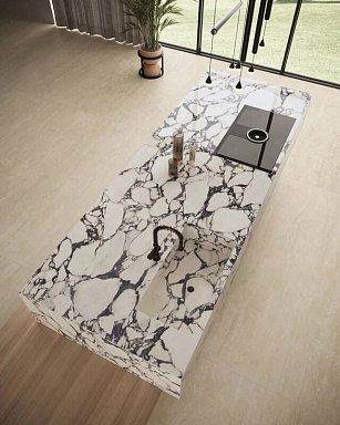 Керамогранит Atlas Concorde Italy HEAD Marvel Epic Onyx Ivory Lapp. 6mm 120x278