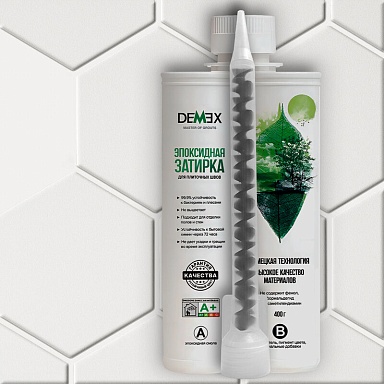 Смеси и затирки Demex Глянцевая двухкомпонентная эпоксидная затирка 101 Белое облако