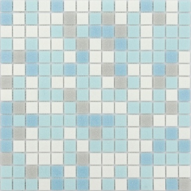 Мозаика Caramelle Mosaic Sabbia Azzuro 20x20x4 на сетке 327x327