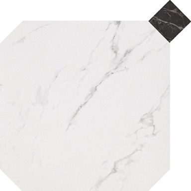 Декоративная вставка Casalgrande Padana CP Marmoker Nero Creta Lucido (нарезка) 7*7