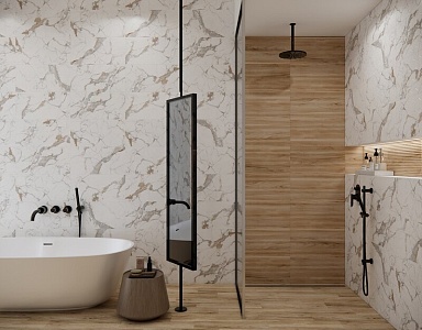 Плитка Eurotile Sandra White Mat Hex 30x60