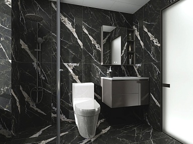 Керамогранит Global Tile GT1206020105LGR Flame Черный лаппатированный 60x120