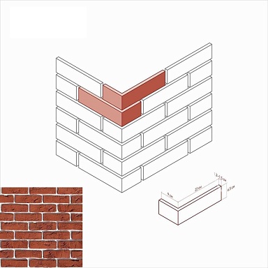 Искусственный камень White Hills 302-65 Лондон брик Design угол 9х22x6.5