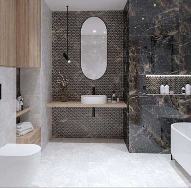 Плитка Sina Tile 1393 Varna Gray Light 30x90
