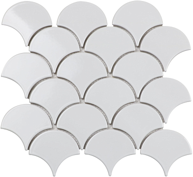 Мозаика Orro Mosaic White Scales 25.9x27.9
