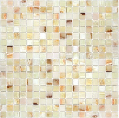 Мозаика Caramelle Mosaic Pietrine Onice Jade Bianco POL 1.5x1.5 30.5x30.5