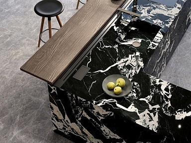 Керамогранит Moreroom Stone MN766CYL121209/MN766CYD121209 Napoleon Black Matt 9mm 120x120