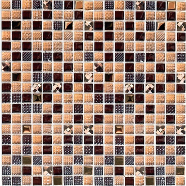 Мозаика Bonaparte Crystal brown (стекло) 15*15 300*300