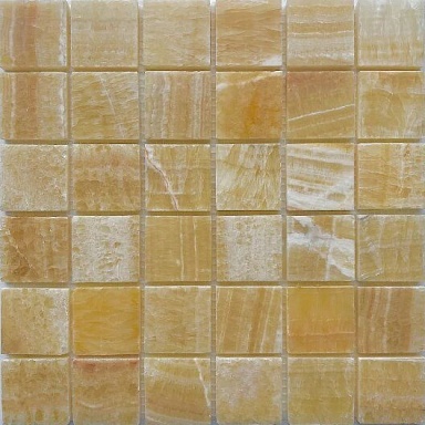 Мозаика Pixmosaic PIX307 Honey onyx из оникса полированная 48x48 305х305x8