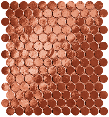 Мозаика FAP Ceramiche fRON Glim Rosso Cuore Round Mosaico Brillante 29,5x32,5