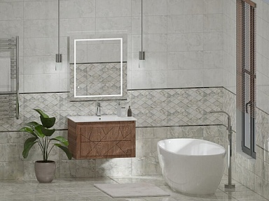 Плитка Eurotile 5 SE 0046 Selesta Grey 25x50