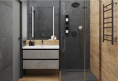 Керамогранит Ceradim Cement Strength Graphite Темно-серый Матовый 60х120