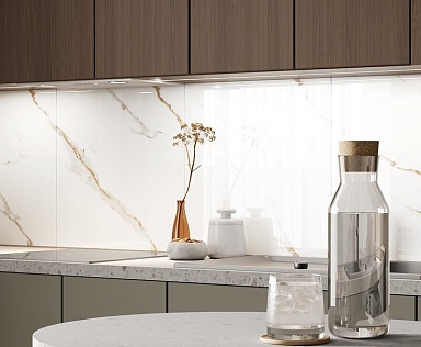 Керамогранит Ceradim Calacatta Sharp Gold Белый Полированный 80х80