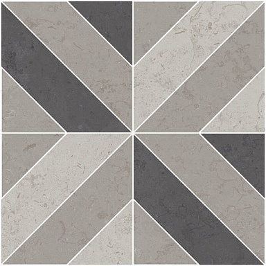 Kerama Marazzi ID124T Декор Про Лаймстоун серый матовый 60х60