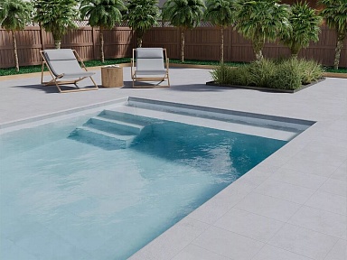 Ступень New Tiles Multistep Stone Ain Blanco 33x120