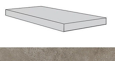 Ступень Атлас Конкорд Россия 620070001408 Drift Light Grey Scal.160 Ang.Sx/Дрифт Лайт Грей Ступ.160 Угл.Лев 33x160