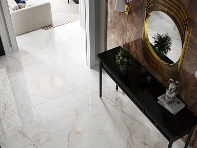 Керамогранит Onlygres MOGXL6001 Marble Black полированный 80x160x9
