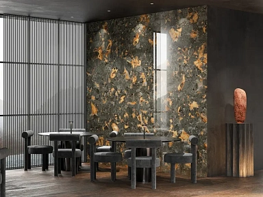 Керамогранит Kerama Marazzi SL1232G0342R6 Лава чёрный лаппатированный обрезной 119,5x320x0,6