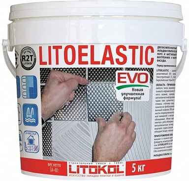 Клей LITOKOL Клей на основе смол 484140002 LITOELASTIC EVO A+B 5кг