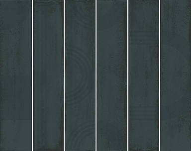 Панно Kerama Marazzi KMP3STA008RN6X Панно Мажорель зелёный тёмный глянцевый (из 6 частей 6х28,5) 36x28,5x1