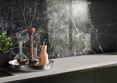 Керамогранит Rak Ceramics Amani Marble Dark Grey Polished Full Lappato 60x120