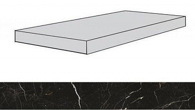 Ступень Атлас Конкорд Россия 620070001774 Allure Imperial Black Scalino Angolare Sx/Аллюр Империал Блэк 33X80