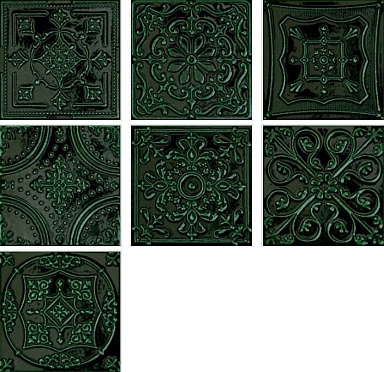 Декор Tubadzin D-Tinta green 14.8x14.8