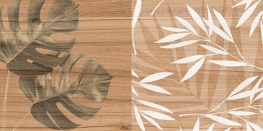 Плитка Laparet 08-01-15-2454 Organic коричневый узор 20х40