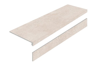 Staro Ступень L Limestone Crema AS с подступенником 32x120