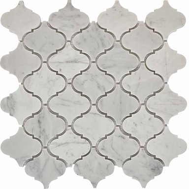 Мозаика Pixmosaic PIX291 Dolomiti Bianco из мрамора полированная 74x74 305х315x8