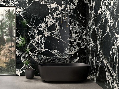 Керамогранит Moreroom Stone MN766CYL121209/MN766CYD121209 Napoleon Black Matt 9mm 120x120