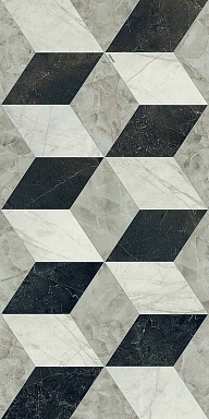 Декор Versace PF60014098 Tarsia Cubical Nero Deco Lux 3D Rett 60x120