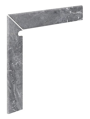 Kerastep Плинтус для ступени ML левый Marble 441 Ceniza R9 596х596х11