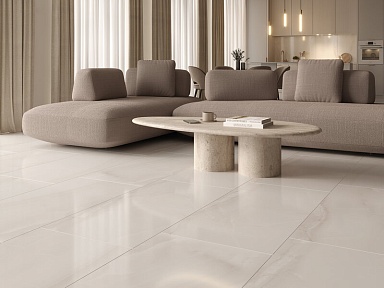 Керамогранит Cersanit 17128 Lumina Onyx полированный светло-серый ректификат 60x120