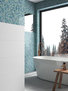 Мозаика Vidrepur Circle Aqua Black Mix 30.6х31.4