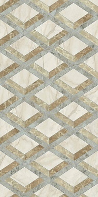 Декор Versace PF60014144 Tarsia Lozenge Avorio Deco Lux 3D Rett 60x120