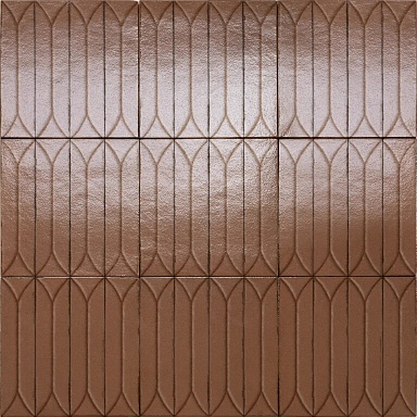 Керамогранит Marazzi Italy MPM2 Terramater Cotto Struttura 3D Losanga Lux 9.1x37.5