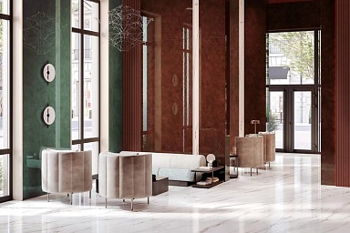 Керамогранит Kerama Marazzi SG075700R6 Майолика синий обрезной 119,5x320x6