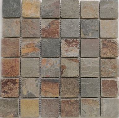 Мозаика Pixmosaic PIX300 Slate Rusty из сланца 48х48 305х305