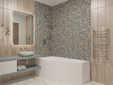 Панно Azori Панно Calacatta Ivori Strelitzia 50,5*40,2