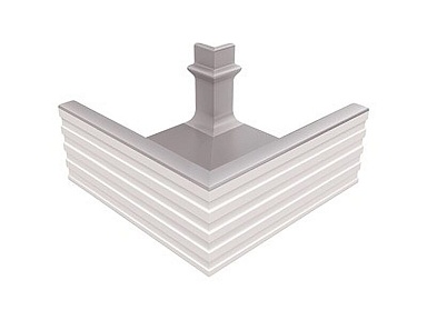 Декоративная вставка Serapool KP249.1 Переливной лоток керамический наружный угол Grey 30,6x30,6