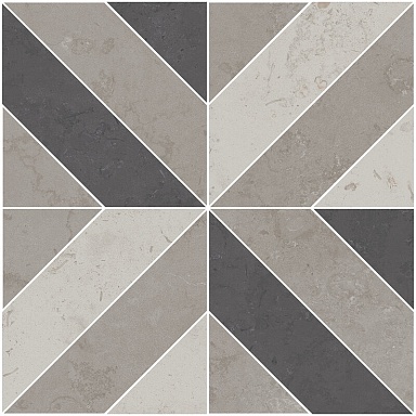 Kerama Marazzi ID124T Декор Про Лаймстоун серый матовый 60х60