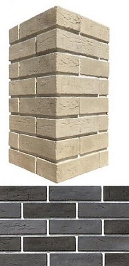 Искусственный камень White Hills 363-85 Терамо брик Design II угол 10x22,5x6,5