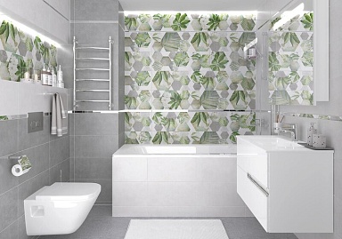 Плитка Laparet 34090 Focus зелёный ботаника 25х50